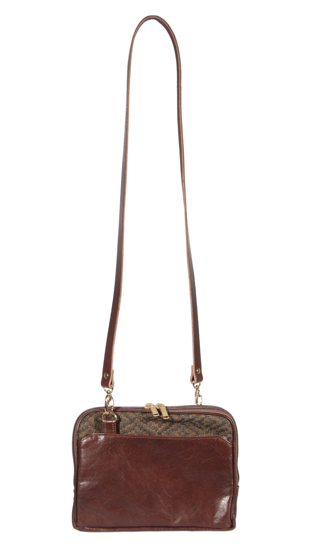 L1029-3038 Small Crossbody Tote Rioja Stone, Structured Leather Base and Adjustable Bridle Leather Shoulder Strap Part of the Unbridled Passion, Cosmetic and Travel Collection 9