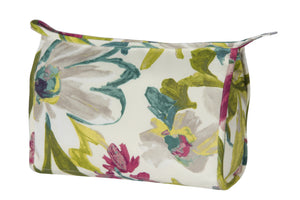 L152-3127 Large Cosmetic Bag 11.5"x8x4" This White Tea Top Zip Cosmetic with Inside Pocket is part of Cosmetic and Travel Accessories Collection Lined in a Durable Waterproof Denier Lining.