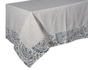 L660-3135 60x60" Tablecloth In The Welcome Home Collection Border in Anala Mist