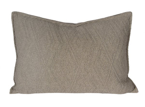 L626-3137-Naveen Tweed 14"x20" Textured Sweater Like fabric Pillow reverse to solid Coordinate w Feather Insert & Flanged edge part of The Vintage Canadiana Collection & coordinates with Welcome Home, Elements, Home Trends and Comforts, All made in Canada