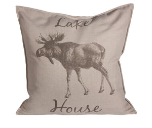 L643-LHSE 20x20 "Pillow with a Feather Insert and a Coordinating Ticking Stripe on the Reverse part of The Lake House Collection