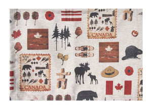 L705-NORTH 13"x17" Vintage Iconic Images printed on this Rectangular Placemat part of The Vintage Canadiana Collection