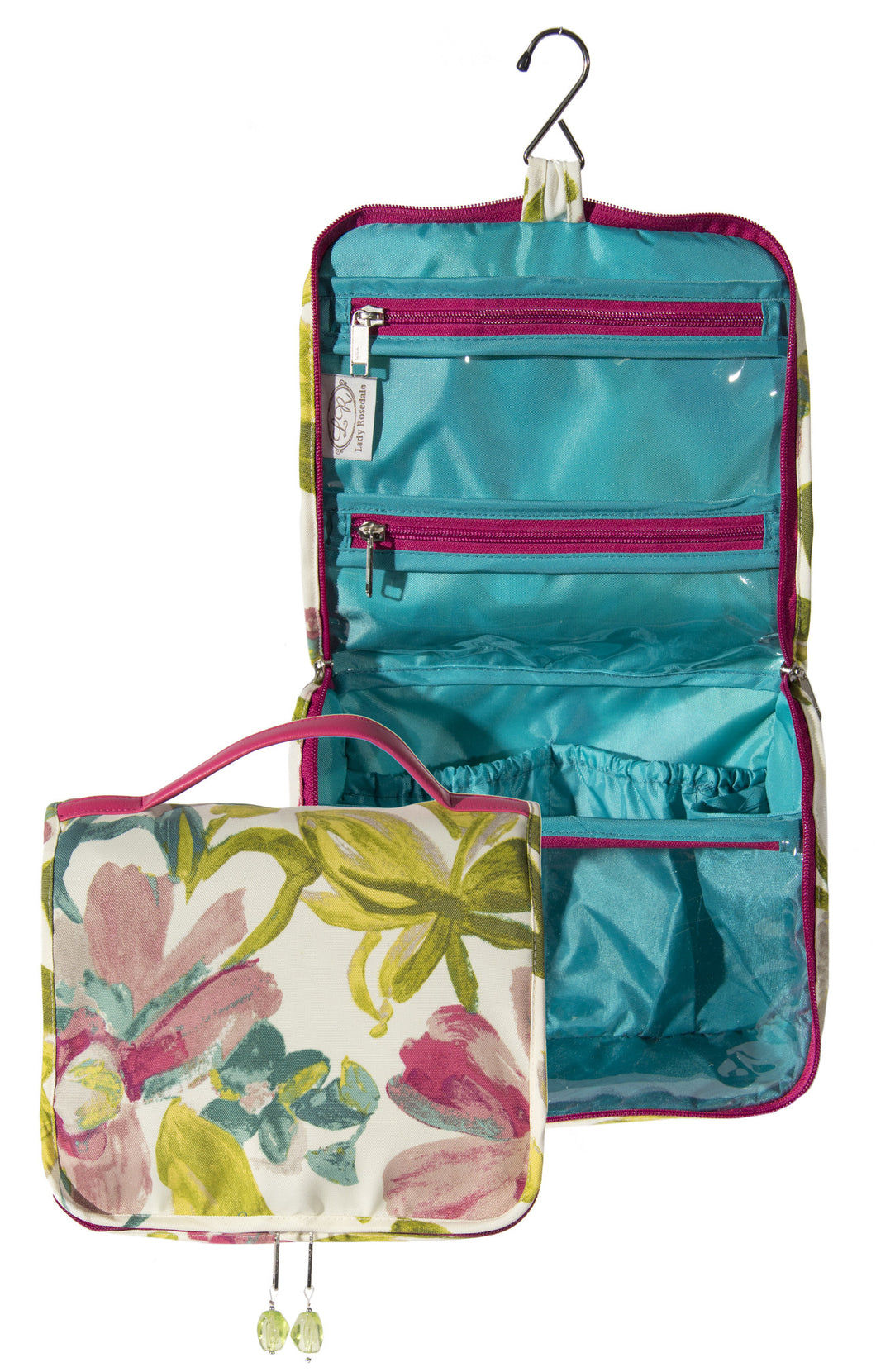 L789-3127 Ultimate Hangup White Tea, Comes with Hanger and double Zipper for easy travelling and to keep everything contained. Part of the Cosmetic and Travel Collection 10.5