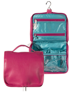 L789-3128 Ultimate Hangup Fresh Berry, Comes with Hanger and double Zipper for easy travelling and to keep everything contained. Part of the Cosmetic and Travel Collection 10.5"x17"x4"